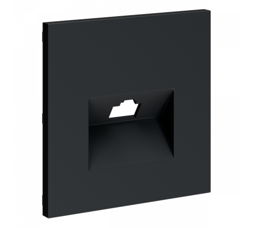 Накладка для розетки компьютерной RJ45 кат.6 Voltum S70 (графит) VLS001307