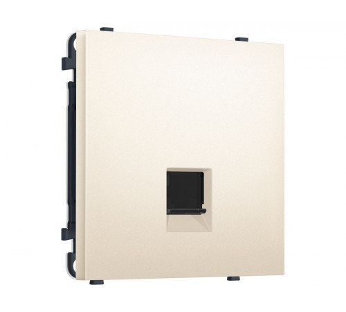 Комплект механизма телефонной розетки SIGMA Жемчужно-кремовый RJ-11 Ambrella Volt MS252030 (SP2520, PR190)
