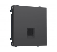 Комплект механизма телефонной розетки SIGMA Графит Мягкое касание RJ-11 Ambrella Volt MS912030 (SP9120, PR190)