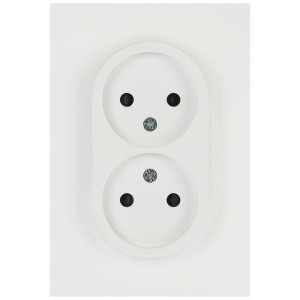 Розетка Эра Arktik 16-2107-08 без заземления двойная 2X2P 16А-250В белый матовый Б0071688