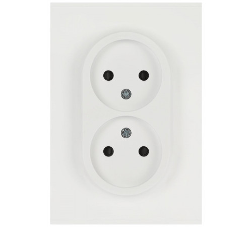 Розетка Эра Arktik 16-2107-08 без заземления двойная 2X2P 16А-250В белый матовый Б0071688