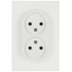 Розетка Эра Arktik 16-2107-08 без заземления двойная 2X2P 16А-250В белый матовый Б0071688