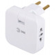 Разветвитель электрический Эра SPF-2-FL-USBC поворотный на 2 розетки + 2USB A+C 10А белый Б0069090