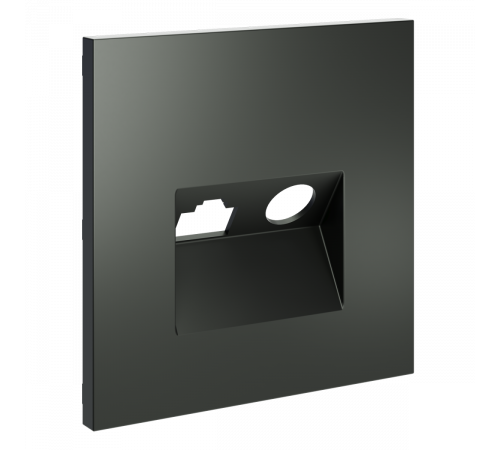 Накладка для розетки TV+RJ45 кат. 6 Voltum S70 (титан) VLS002706