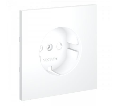 Накладка для розетки с заземлением Voltum S70 (белый матовый) VLS000602