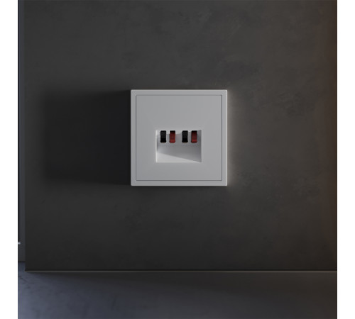 Накладка для розетки акустической 4-местной  Voltum S70 (серый) VLS001516