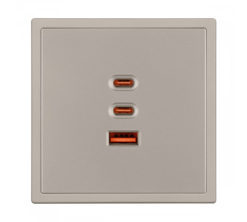 Механизм розетки с быстрой USB зарядкой Arlight SCT-NOBE-MUACC-SFPL-FC-CA (65W, QC3) 061835