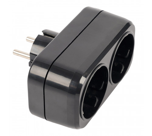 Разветвитель сетевой 2-местный Stekker 250V 16A ABS ADP16-22-20 50680