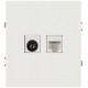 Розетка Эра Arktik 16-3110-08 комбинированная RJ45+TV белый матовый Б0070501