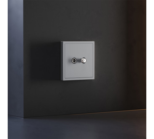 Накладка для розетки телевизионной оконечной TV+SAT Voltum S70 (серый) VLS001616