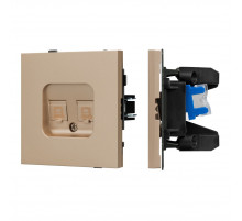 Механизм компьютерной розетки двойной Arlight SCT-TENDO-MPC2-PL-GD (RJ-45, CAT6) 054103