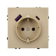 Розетка зк со шторками с USB тип А+С софт-тач золотой песок Arlight SCT-MUAC-SFPL-GD (250V, 16A) 054286(1)