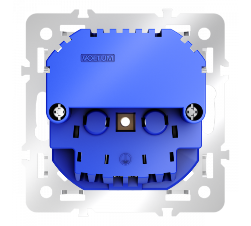 Механизм розетки с заземлением и защитными шторками 16А, с USB A+A Voltum S70 VLS0404M