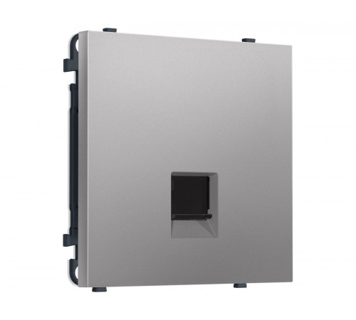 Комплект механизма компьютерной розетки SIGMA Сталь матовый RJ-45 Ambrella Volt MS512010 (SP5120, PR188)