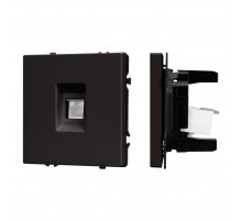 Розетка компьютерная софт-тач черный оникс Arlight SCT-MPC1-SFPL-BK (RJ-45, CAT6) 054305(1)