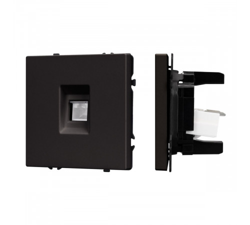 Розетка компьютерная софт-тач черный оникс Arlight SCT-MPC1-SFPL-BK (RJ-45, CAT6) 054305(1)