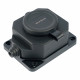 Розетка переносная 1-местная c/з Stekker RST16-1-44 250В 16А IP44 черный 50804