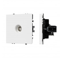 Механизм телевизионной розетки Arlight SCT-NOBE-MTV1-SFPL-WH (Белый кварц) 054292