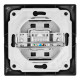 Розетка компьютерная RJ45 скрытой установки IP20, черная 