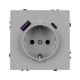 Розетка зк со шторками с USB тип А+С софт-тач никель Arlight SCT-MUAC-SFPL-IS (250V, 16A) 059445(1)