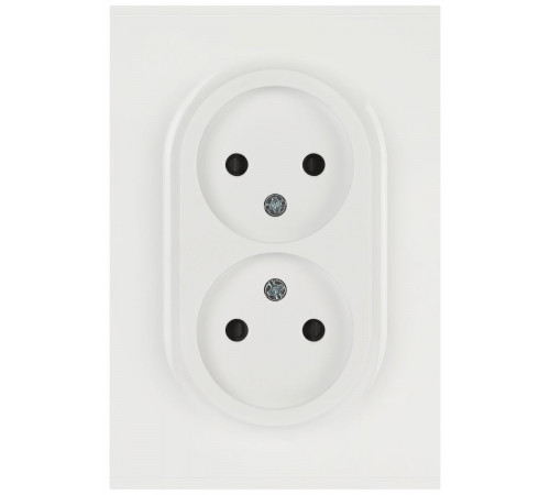 Розетка ЭРА Arktik 16-2107-01 без заземления двойная 2X2P 16А-250В белый Б0071681