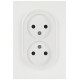 Розетка ЭРА Arktik 16-2107-01 без заземления двойная 2X2P 16А-250В белый Б0071681