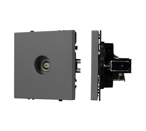 Механизм телевизионной розетки Arlight SCT-NOBE-MTV1-SFPL-GR (Серый базальт) 054295