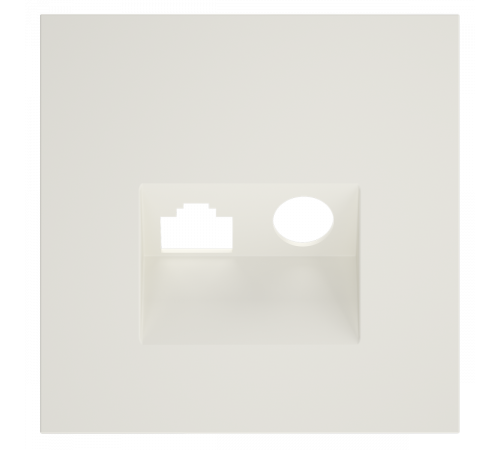 Накладка для розетки TV+RJ45 кат. 6 Voltum S70 (хлопок) VLS002713