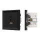 Механизм USB розетки Arlight SCT-TENDO-MUAC-SFPL-BK (5V, 3A, QC3) 054536