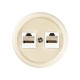 Розетка двойная компьютерная RJ45 сл. кость Болонь TDM Electric SQ1820-0351