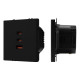USB Розетка тип А+С+С софт-тач черный оникс Arlight SCT-MUACC-SFPL-FC-BK (65W, QC3) 061834(1)