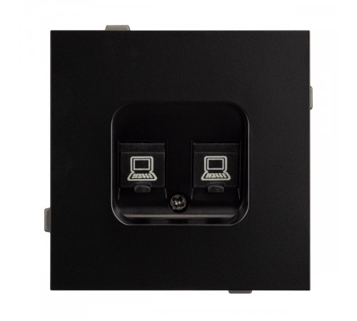 Механизм компьютерной розетки двойной Arlight SCT-TENDO-MPC2-PL-BK (RJ-45, CAT6) 054101