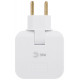 Разветвитель электрический Эра SPF-2-FL-USBC поворотный на 2 розетки + 2USB A+C 10А белый Б0069090