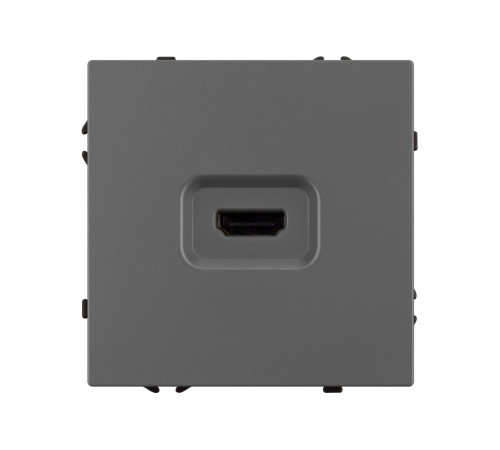 Розетка HDMI софт-тач серый базальт Arlight SCT-MHD1-SFPL-GR 061844(1)