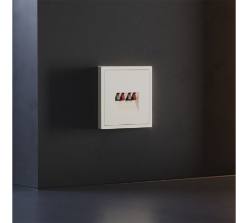 Накладка для розетки акустической 4-местной  Voltum S70 (хлопок) VLS001513