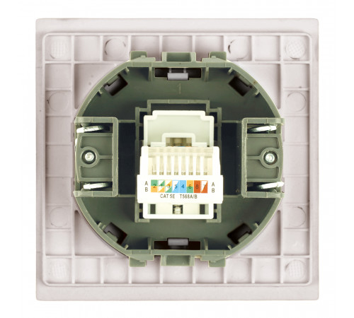 Розетка компьютерная 1-местная RJ-45 (механизм) Stekker Мия RST00-3117-08 50480