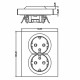 Розетка 2-местная с защитной шторкой (механизм) Stekker c/з 250В 16А Мия RST16-3114-08 пудровый жемчуг 50915