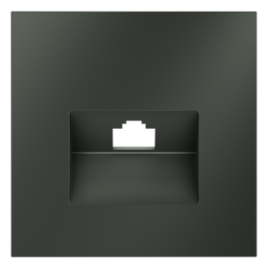 Накладка для розетки компьютерной RJ45 кат.6 Voltum S70 (титан) VLS001306