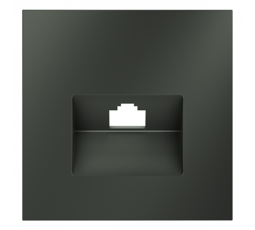 Накладка для розетки компьютерной RJ45 кат.6 Voltum S70 (титан) VLS001306