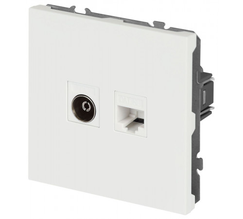 Розетка Эра Galaxy 15-3110-08 комбинированная RJ45+TV IP20 белый матовый Б0070790
