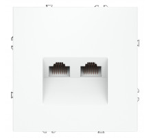 Розетка компьютерная двойная Voltum S70 VLS060202