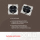 Комплект розетки с/з и шторками, защитной крышкой и рамкой Arte Milano SET06-1-41-1 black
