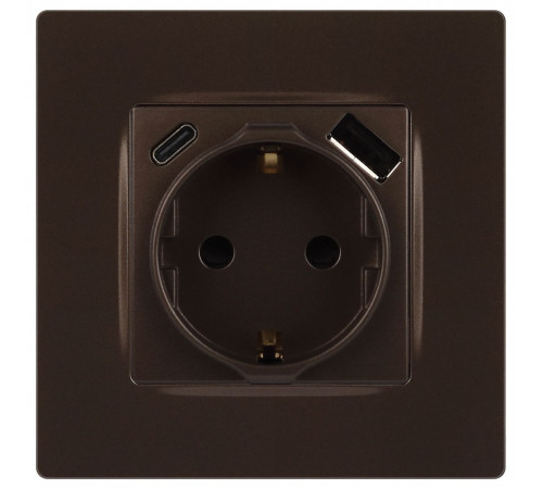 Розетка со шторками с USB type-A+C Эра 12-4108-13 Б0067757 Розетка со шторками с USB type-A+C Эра 12-4108-13 Б0067757