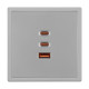 Механизм розетки с быстрой USB зарядкой Arlight SCT-NOBE-MUACC-SFPL-FC-IS (65W, QC3) 061838