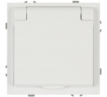 Розетка ЭРА Galaxy 15-2103-01 c заземлением 2P+E Schuko со шторками с крышкой 16А-250В IP20 белый Б0070659