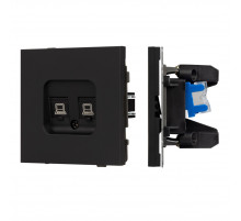 Механизм компьютерной розетки двойной SCT-TENDO-MPC2-SFPL-BK (RJ-45, CAT6) 054595