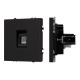 Розетка телефонная софт-тач черный оникс Arlight SCT-MTL1-SFPL-BK (RJ-11, 4C) 054301(1)