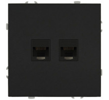 Розетка Эра Galaxy 15-3108-05 информационная двойная 2XRJ45 IP20 антрацит Б0070764