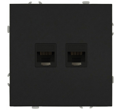 Розетка Эра Galaxy 15-3108-05 информационная двойная 2XRJ45 IP20 антрацит Б0070764