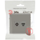 Розетка Эра Arktik 16-3110-07 комбинированная RJ45+TV титан Б0070500